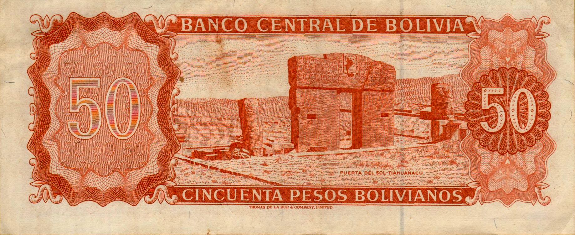 Bolivia 50 1962 UNC P-162/a17